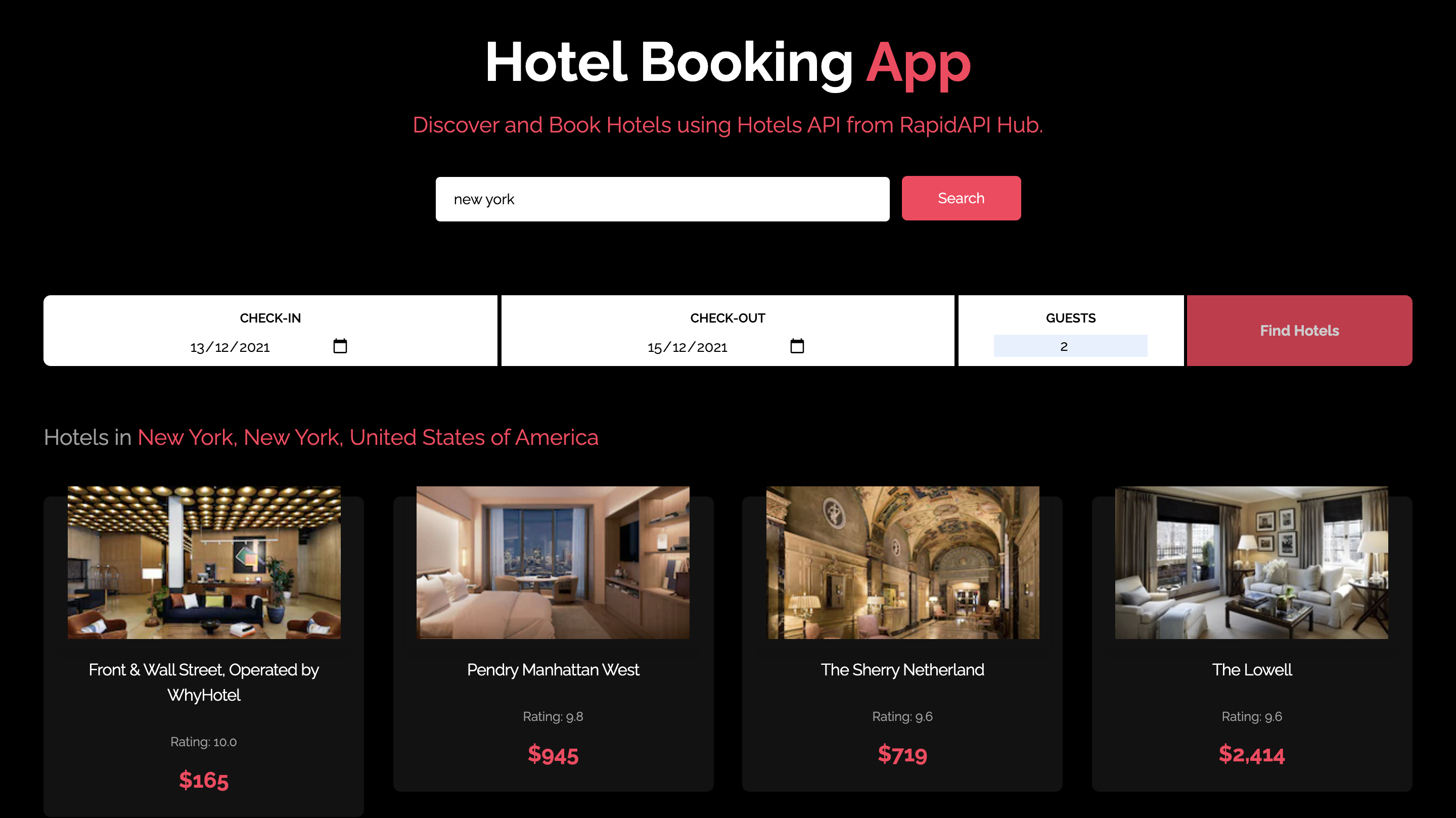 Hotel App built with Next.js using Hotels API