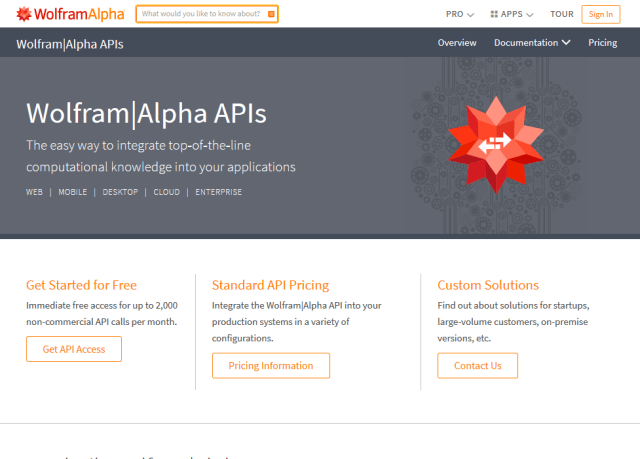 Wolfram Alpha Api Overview Documentation Alternatives Rapidapi