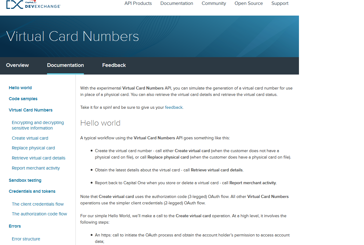 Capitalone Virtual Card Numbers Api Overview Documentation Alternatives Rapidapi