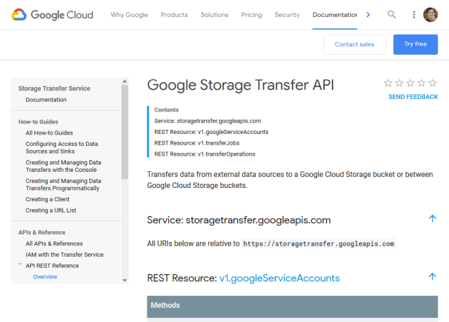 Google Storage Transfer Api Overview Sdk Documentation Alternatives Rapidapi