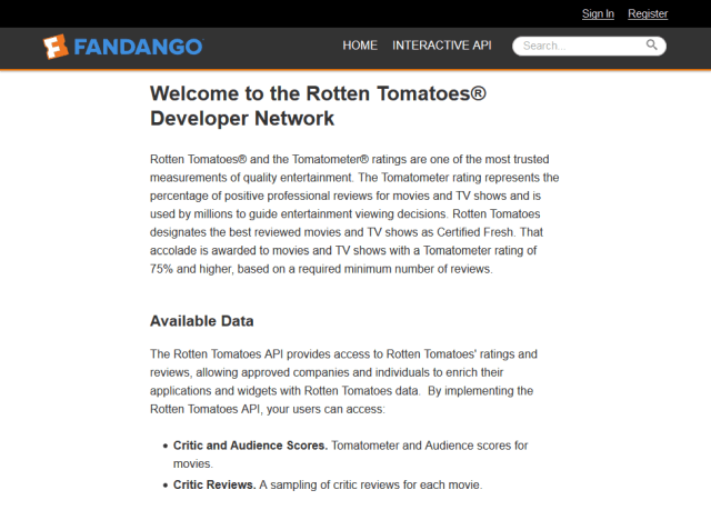 rotten tomatoes api