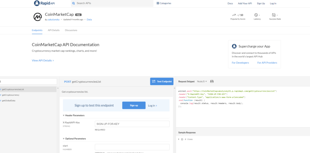 How To Use The Coinmarketcap Api In 3 Easy Steps Tutorial Rapidapi