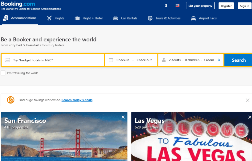 travel booking sites usa