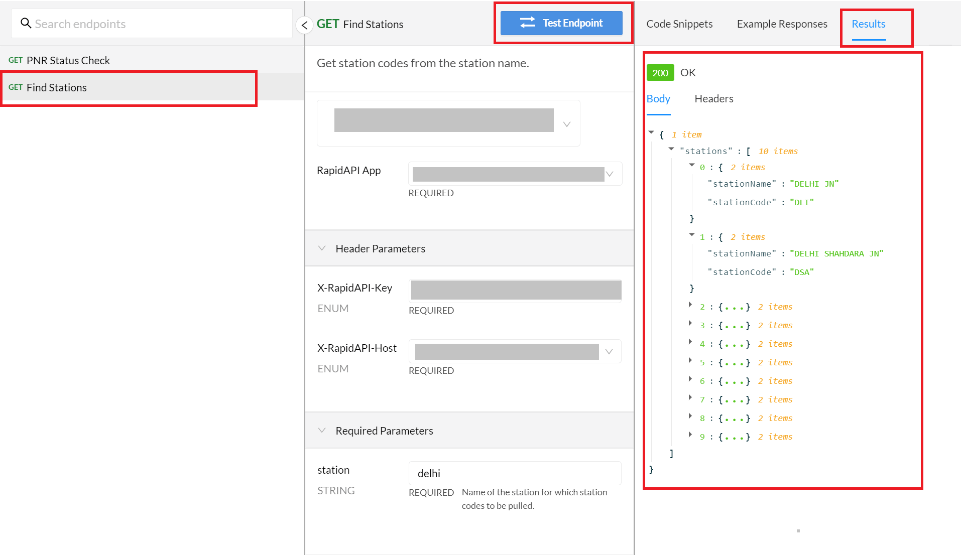 How to use the indian railways api with java python php ruby