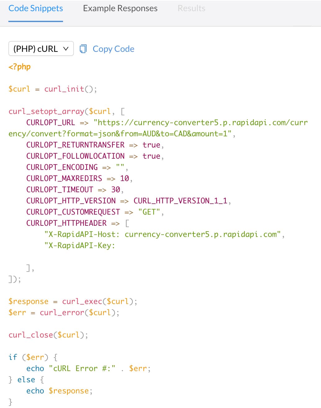 Code Snippet