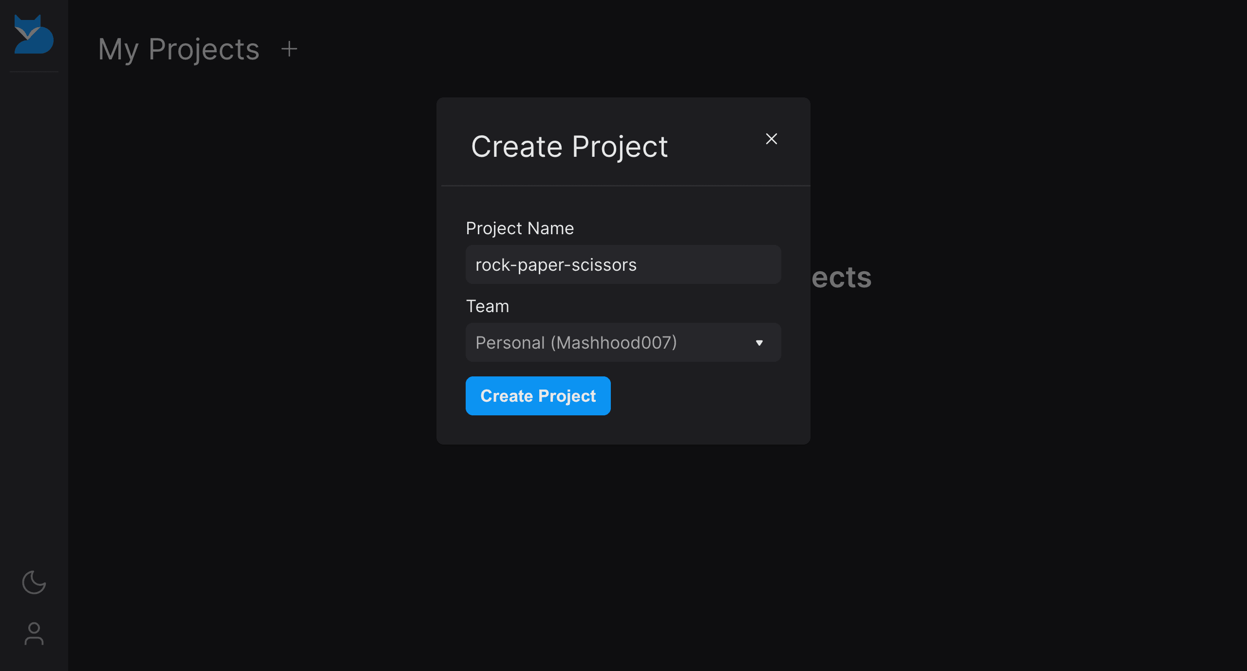 Creating Project in Paw