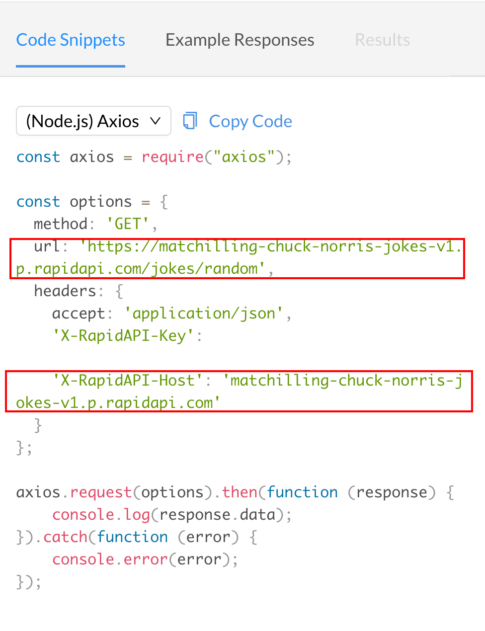Code Snippet Chuck Norris
