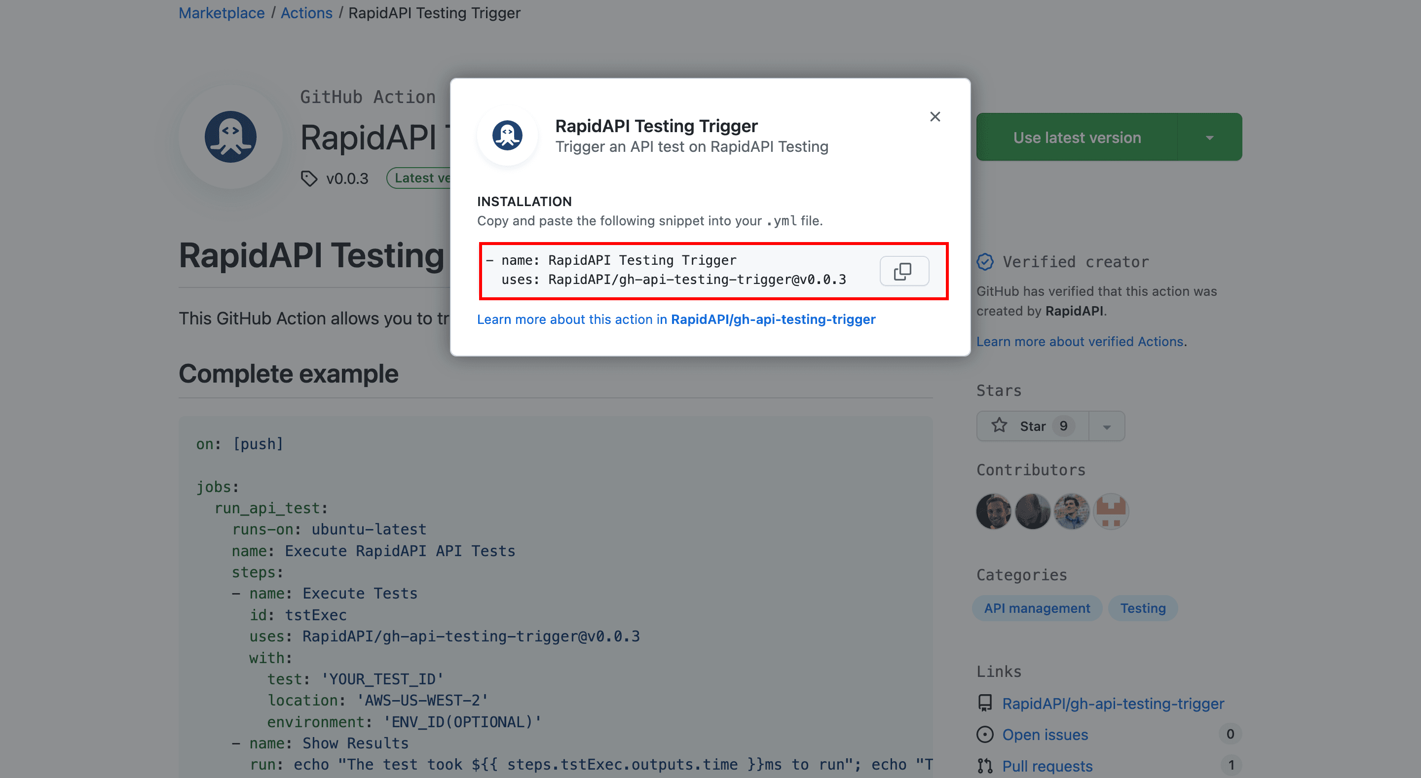 Copy Code from GitHub Action