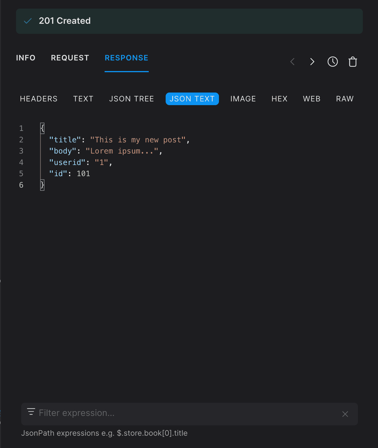 ID information in JSON return