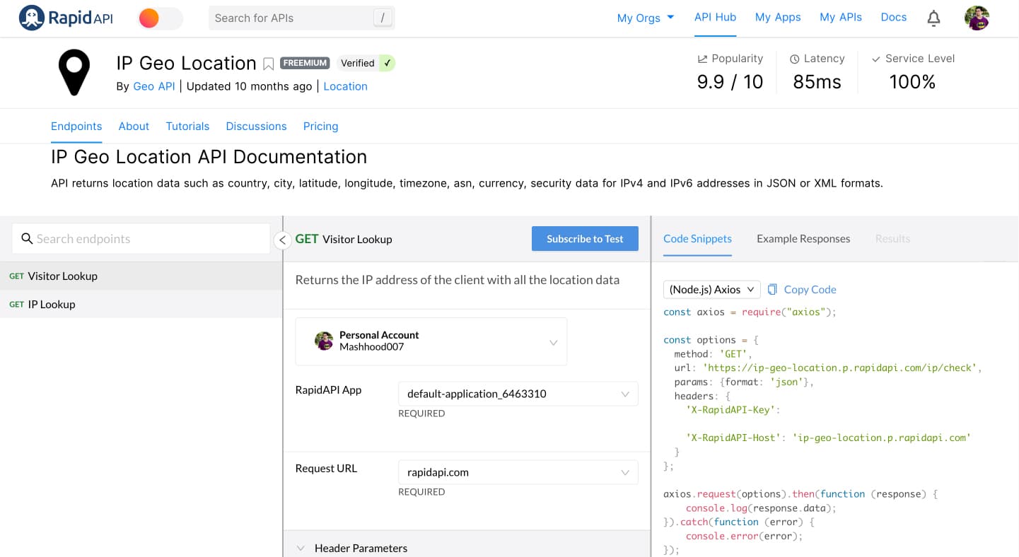 IP Geo Location API