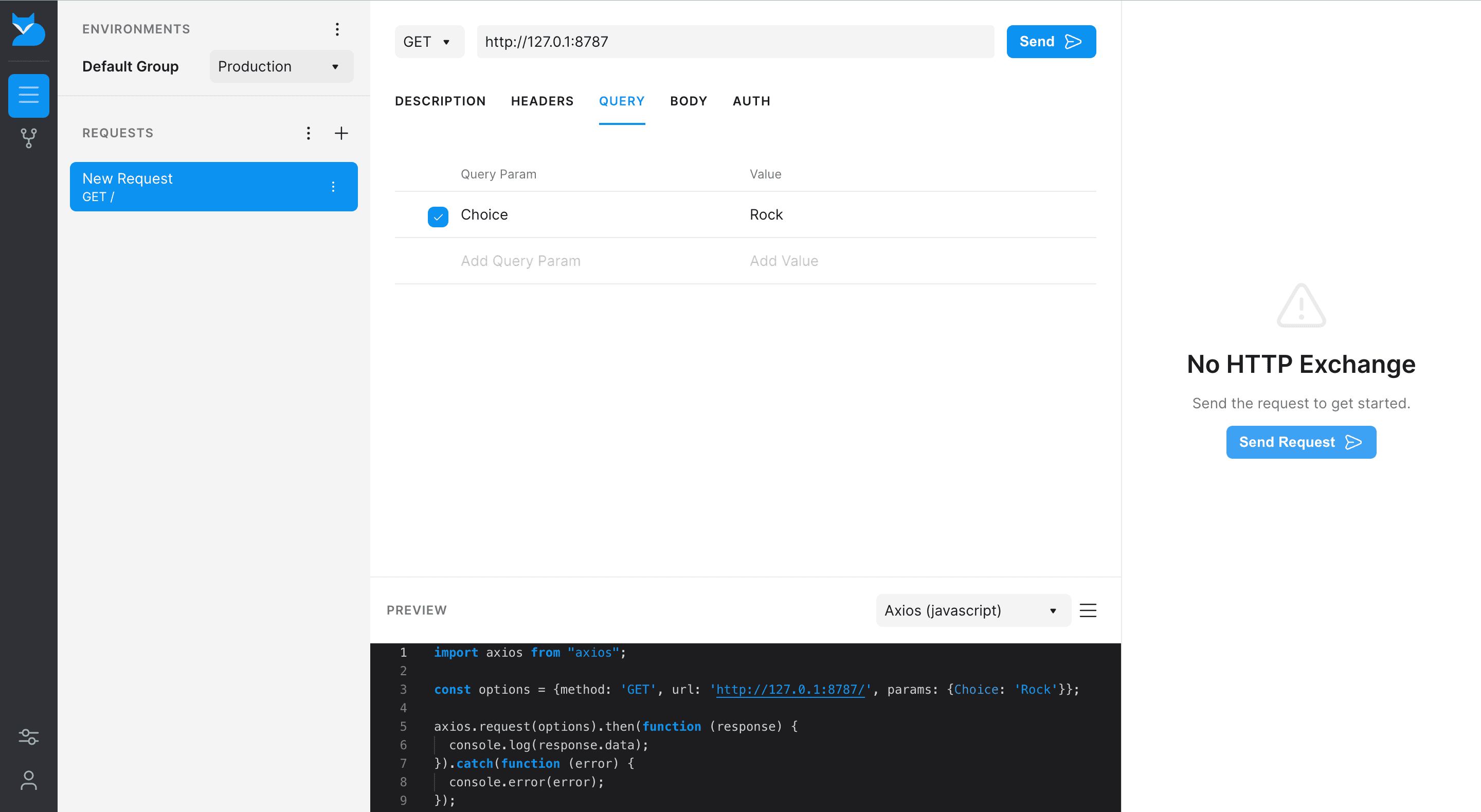 Make New Request with Paw