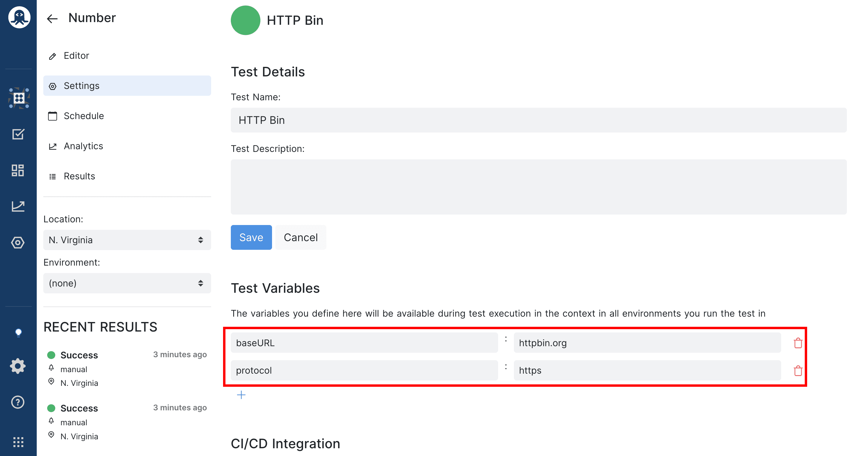Store static values as variables