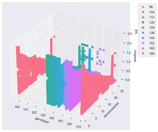 3d illustration of geneotype