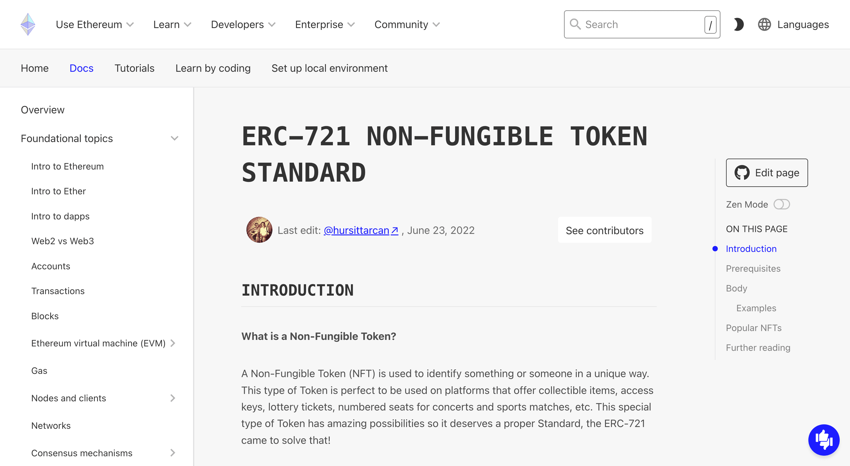 ERC-721 non-fungible token