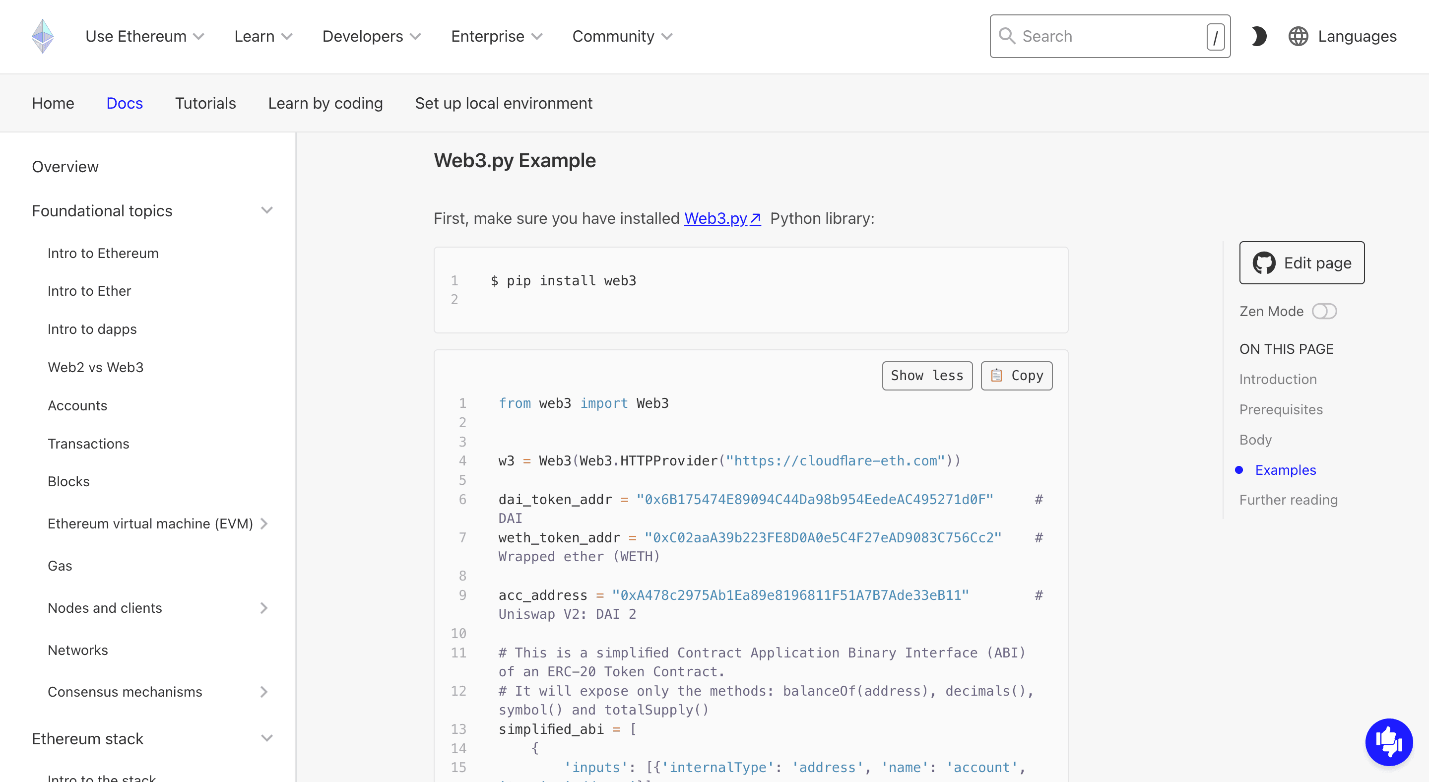 Web3 package for ERC-20