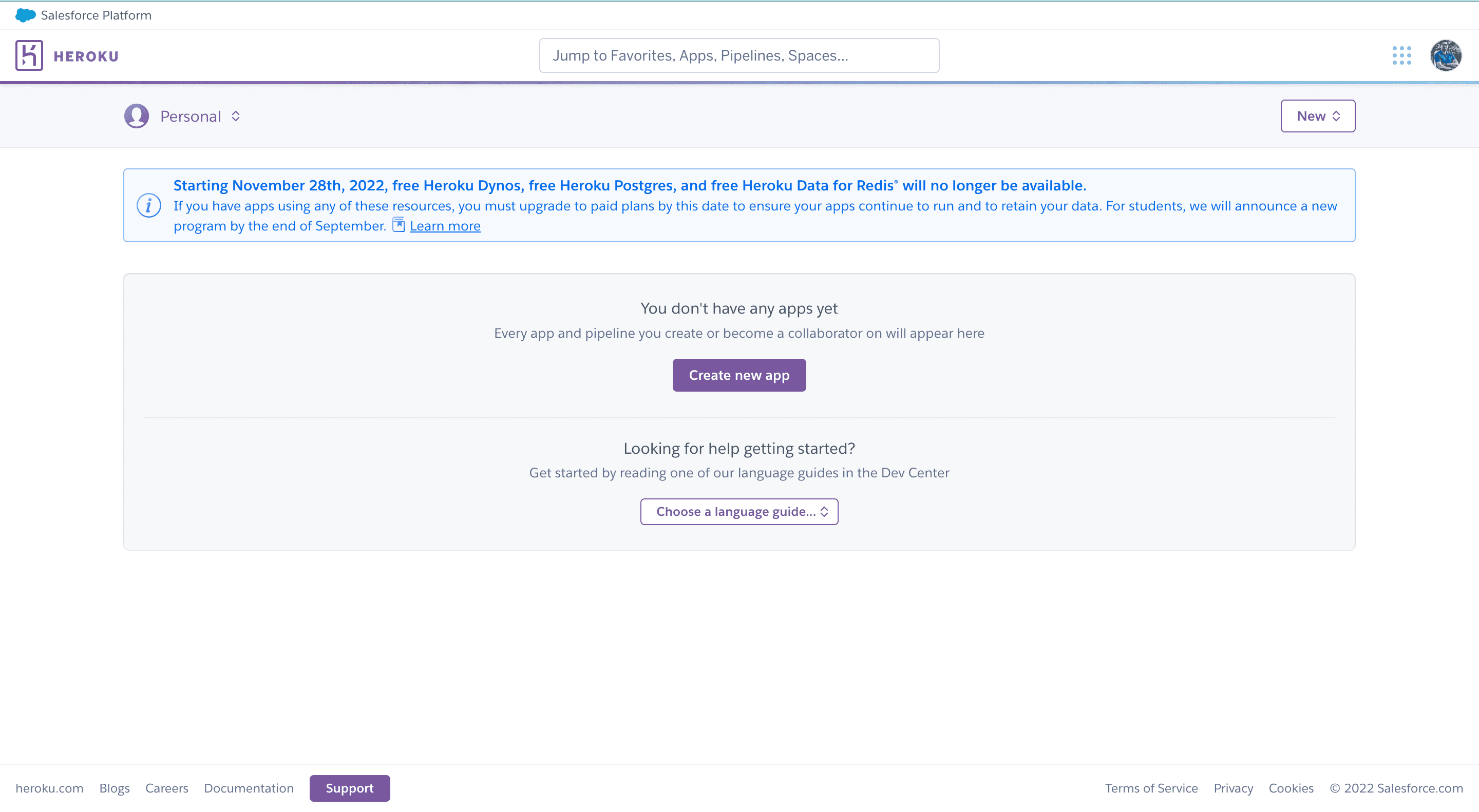 Heroku Interface