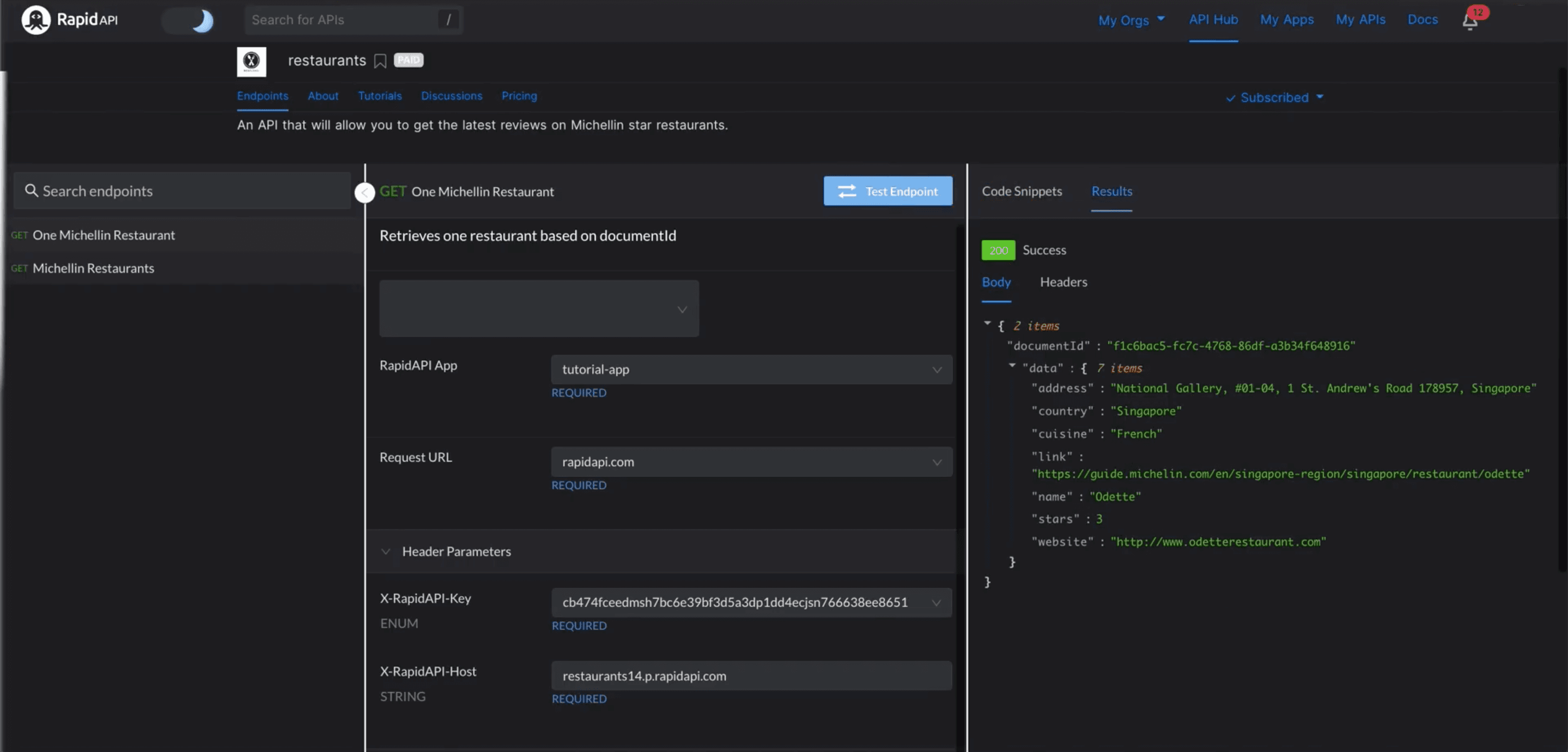Testing the Endpoint