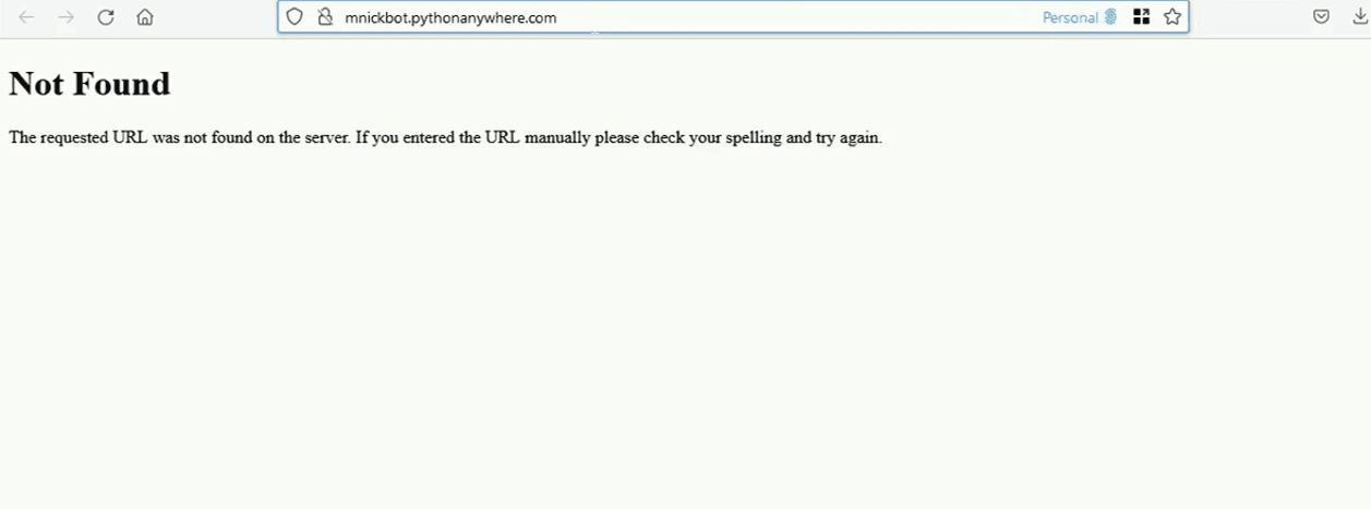 API opened in a new tab
