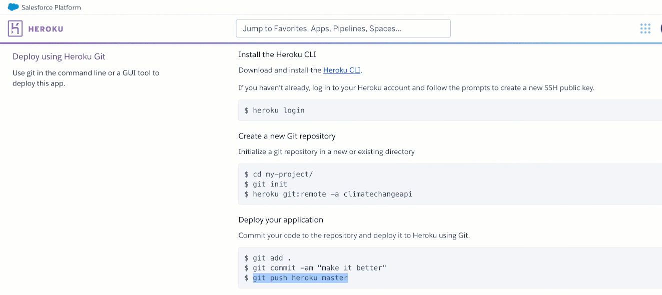 Heroku instructions