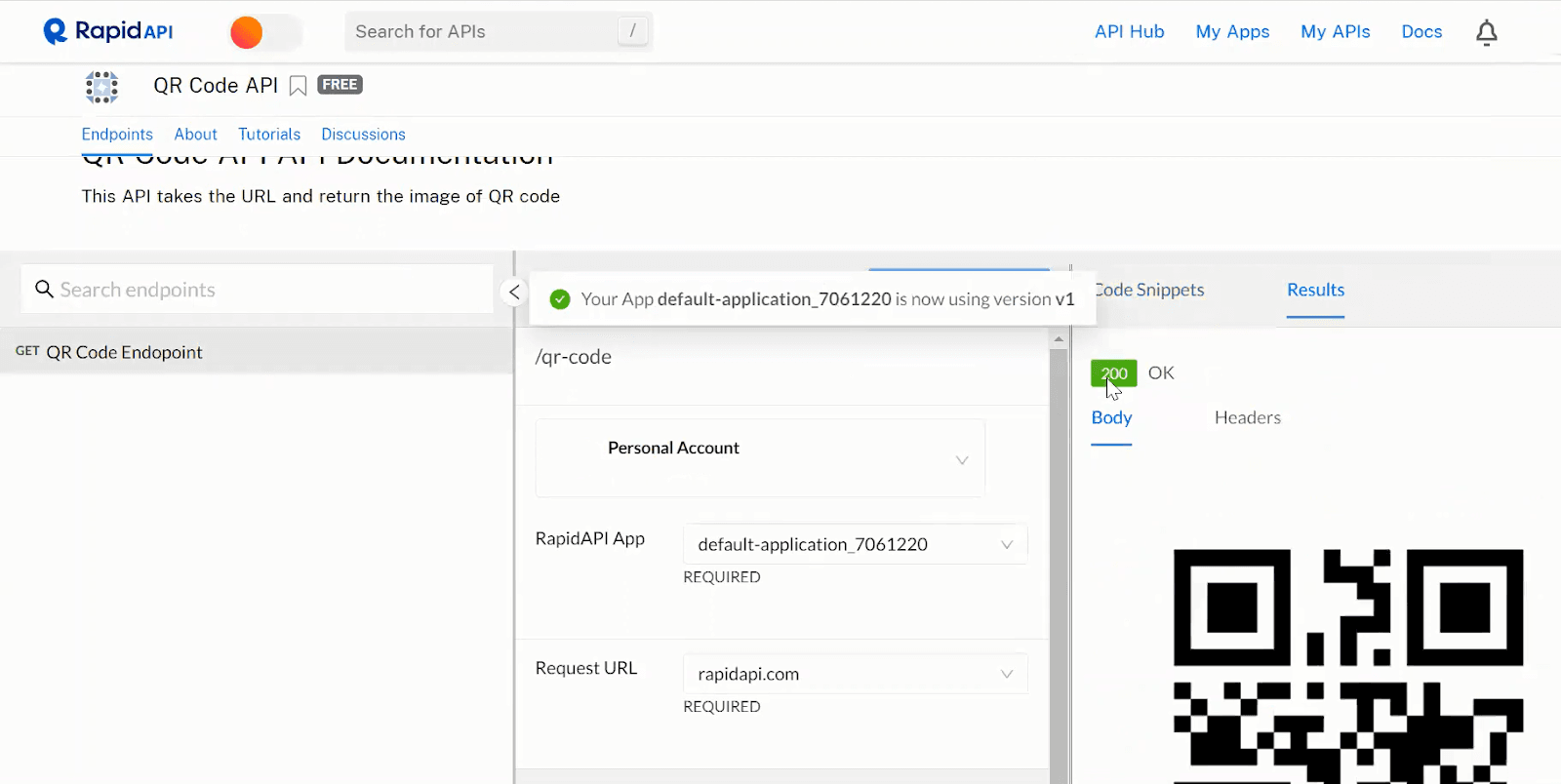 Testing the API