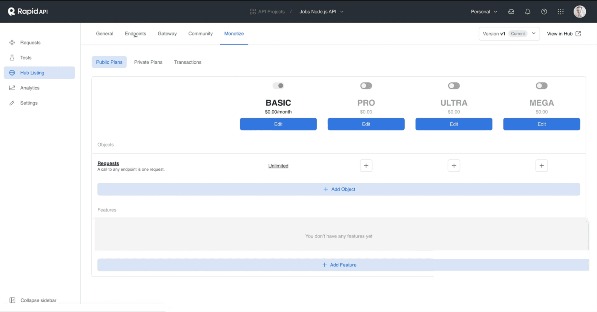 Monetizing the API