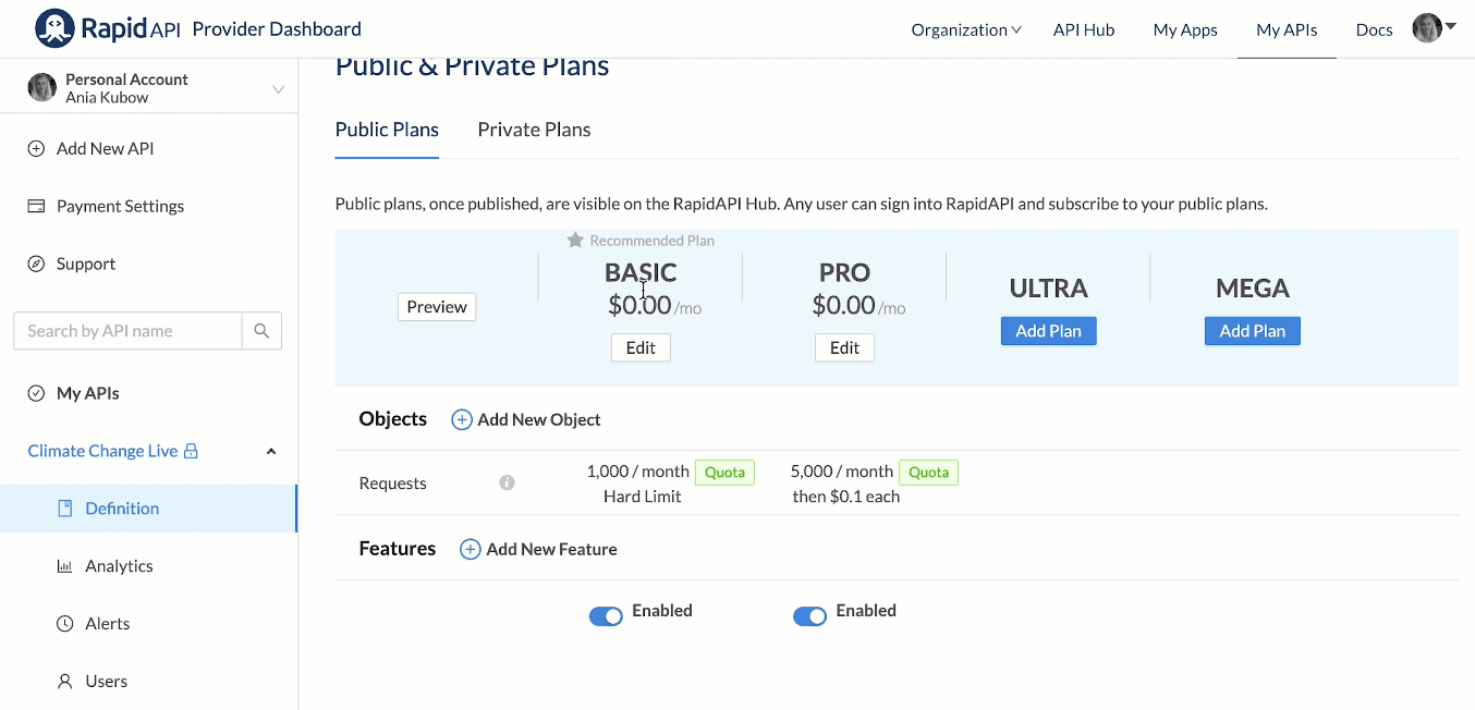 Plans and Pricing