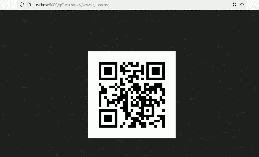 API returning the QR code image
