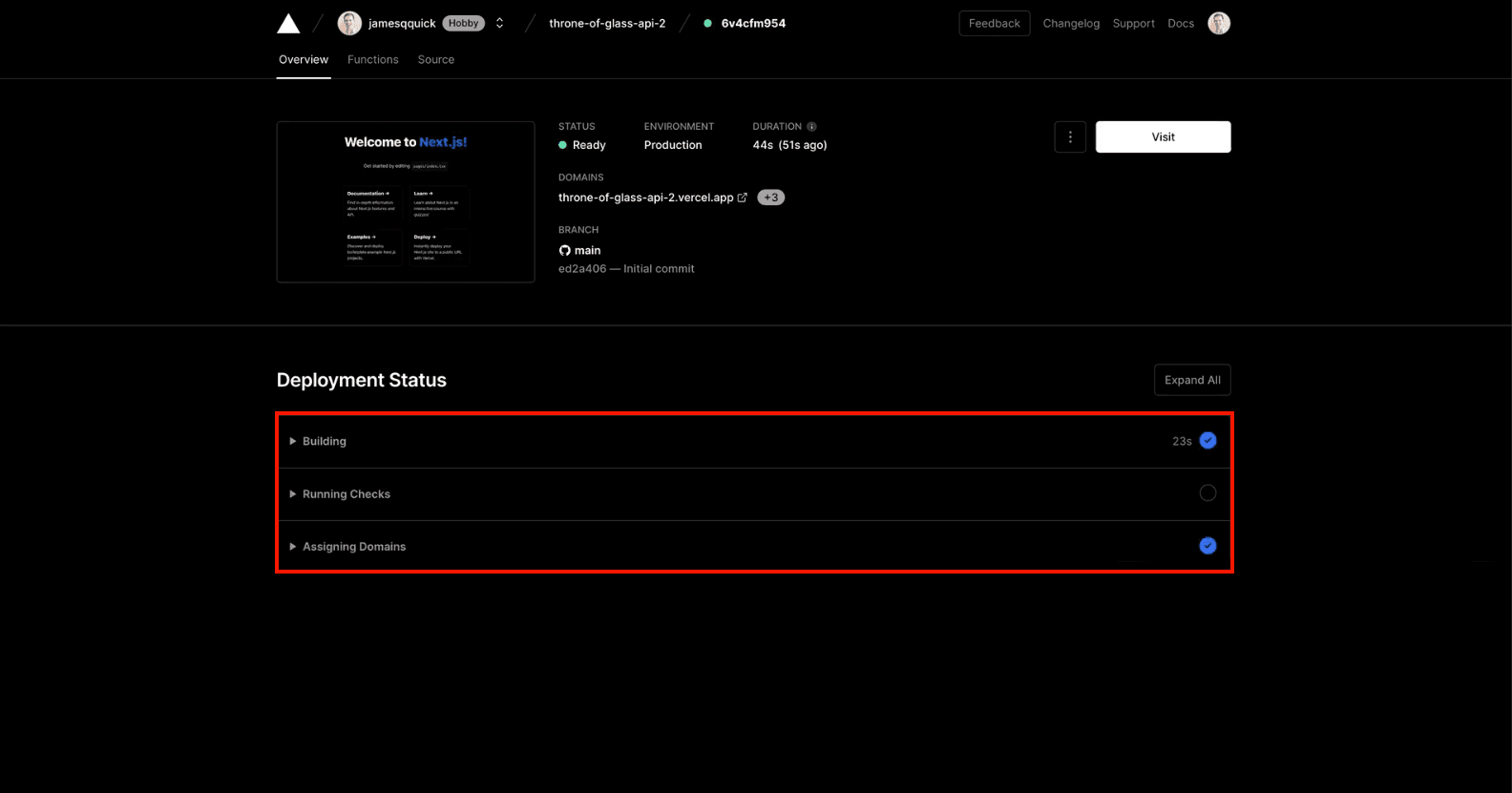 Checking Deployment status