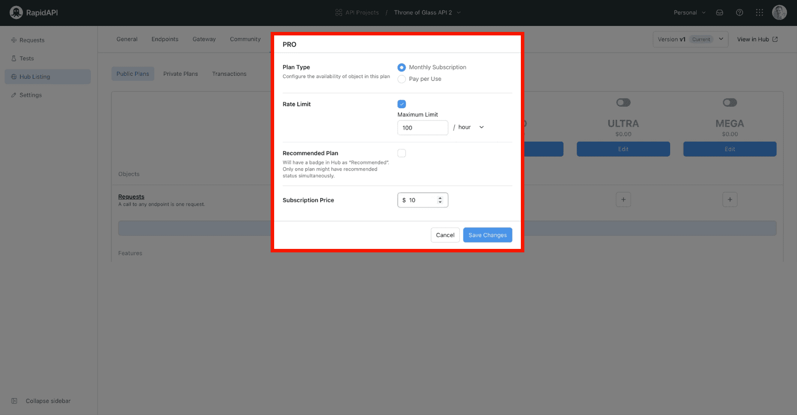 Setting up Pricing options