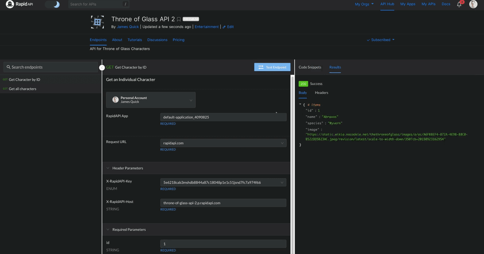 Publishing on RapidAPI Hub