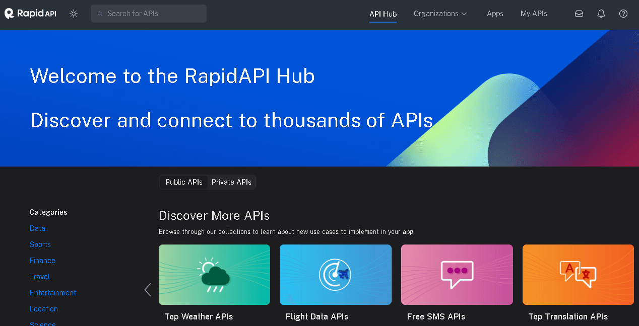 Rapid API Hub