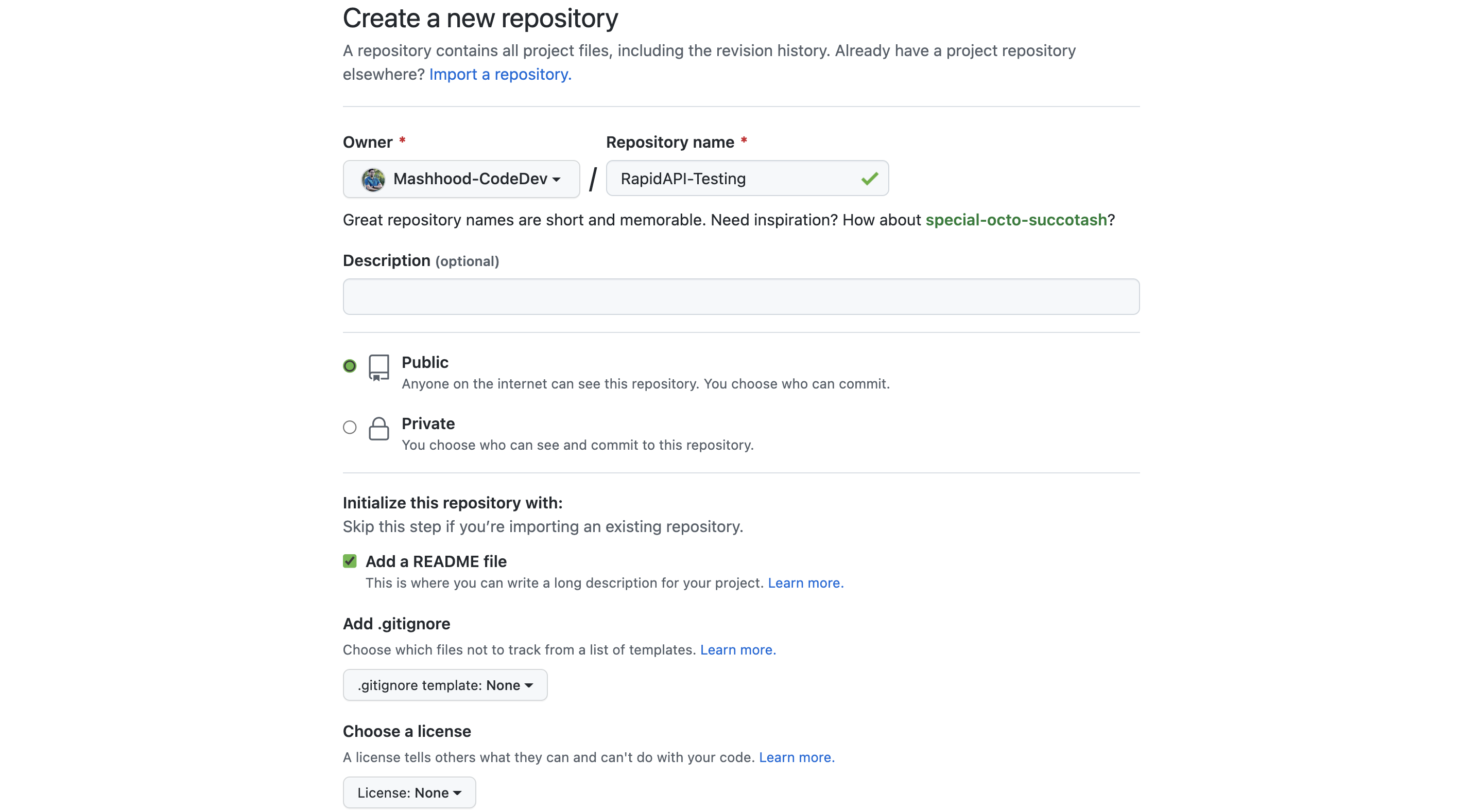 Create New Repository on GitHub