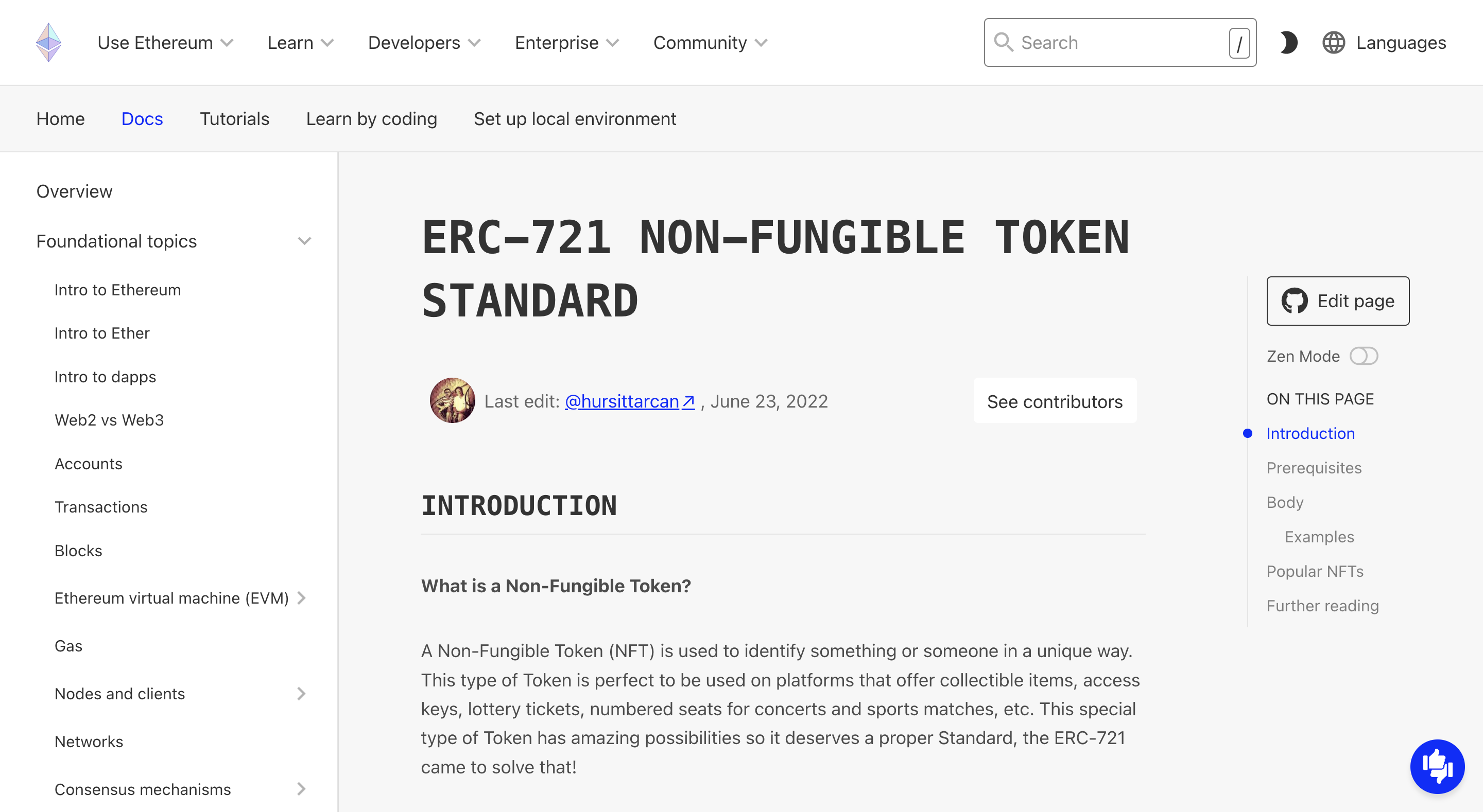 ERC-721 non-fungible token