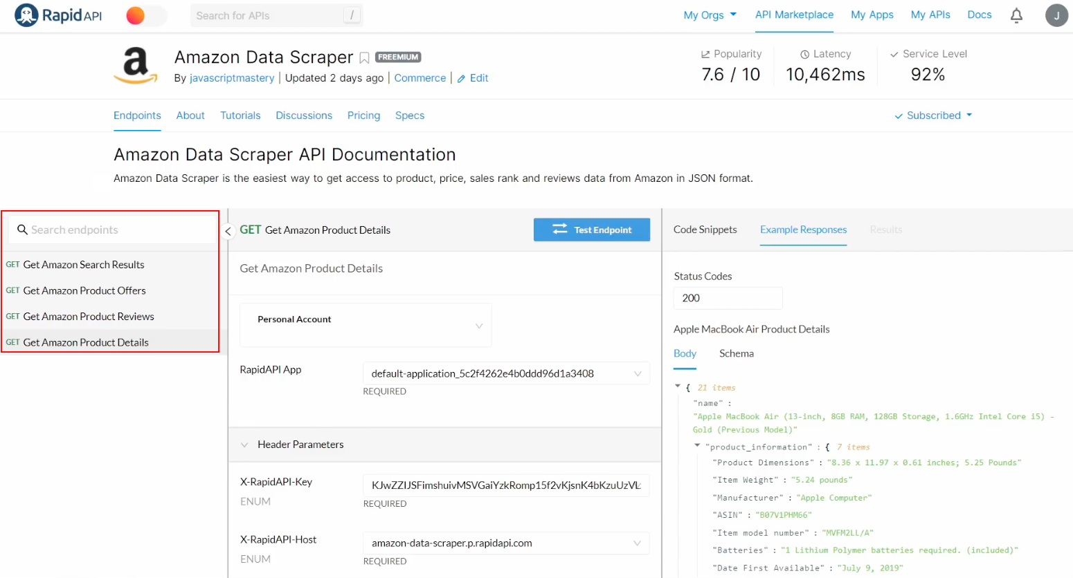Amazon Data Scraper API Documentation