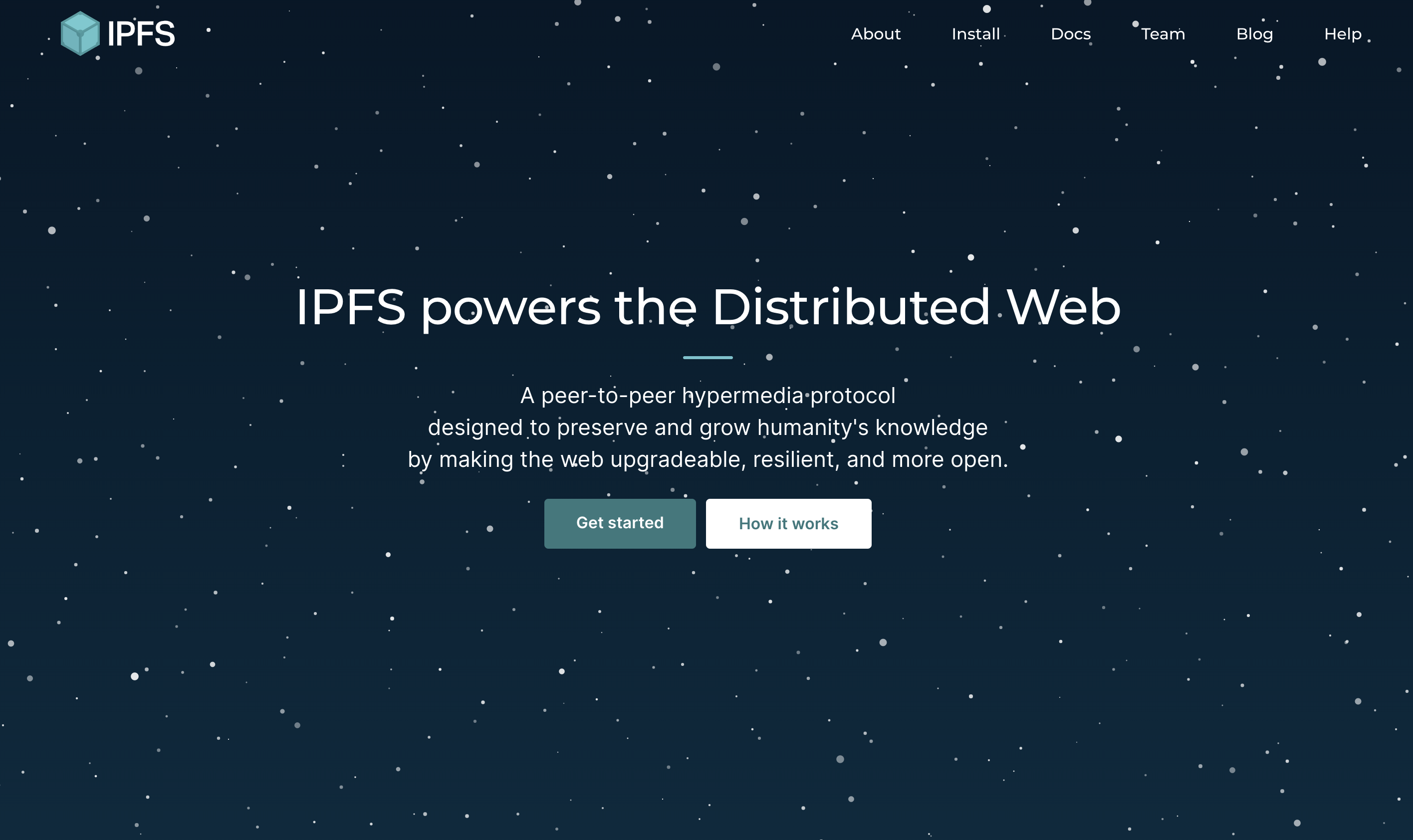 IPFS - decentralized file storage system