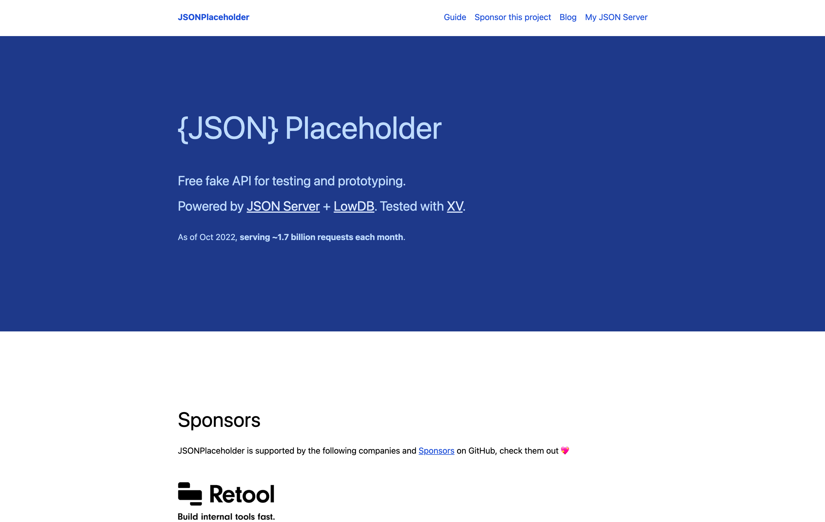 JSON Placeholder for API testing