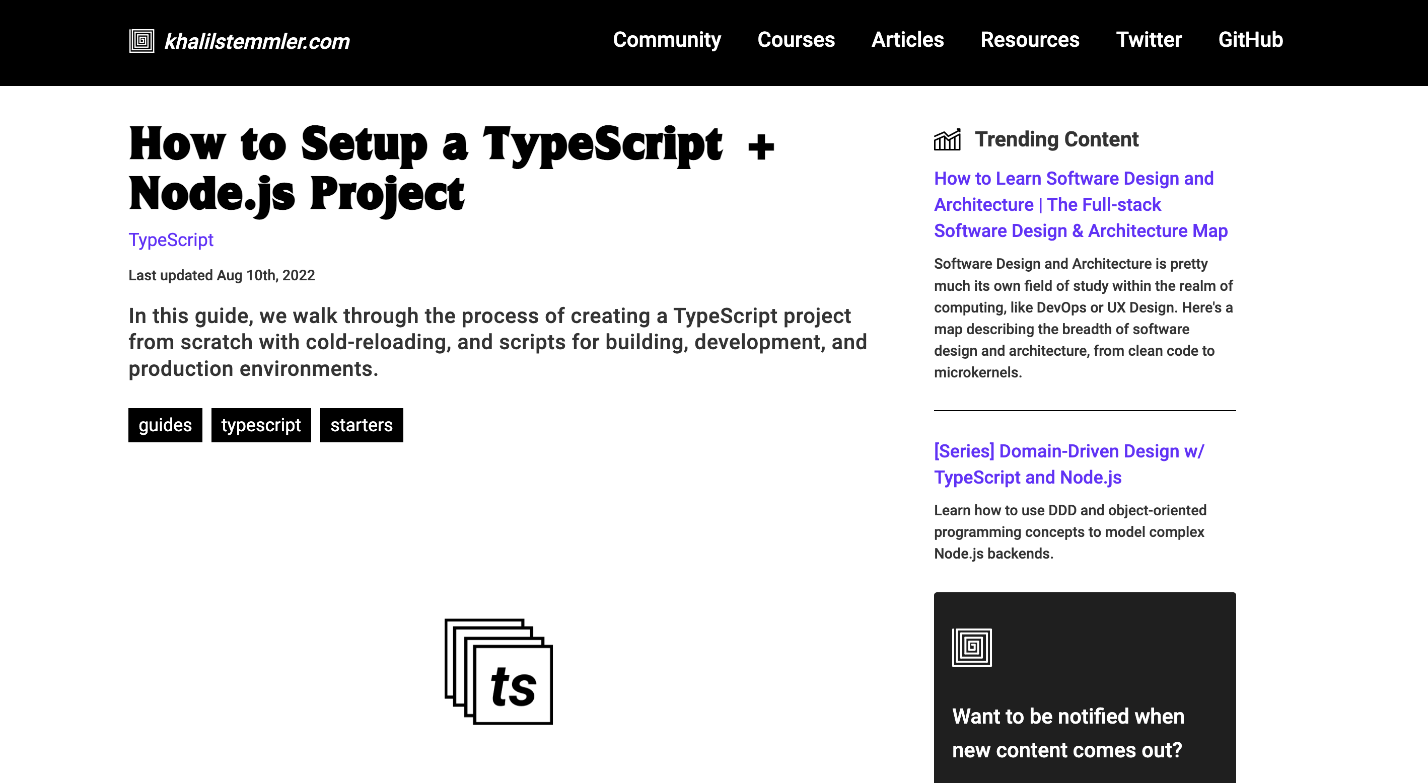 Template for setting up TypeScript & Node.js project