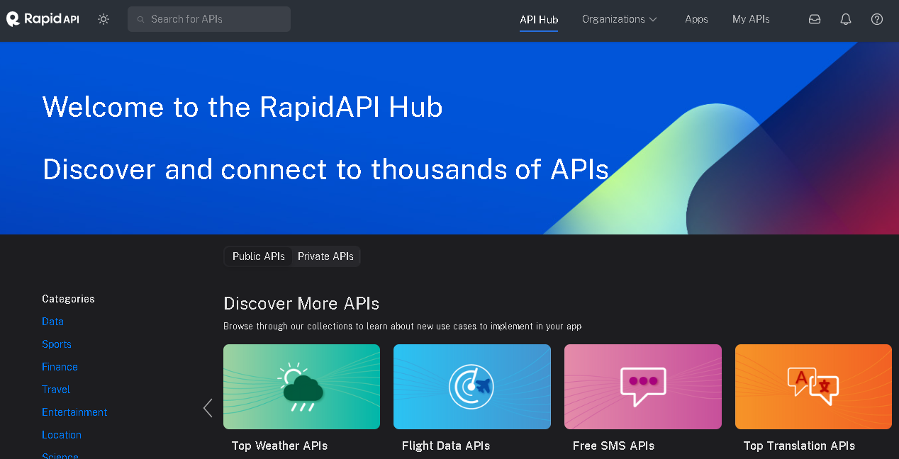 Rapid API Hub