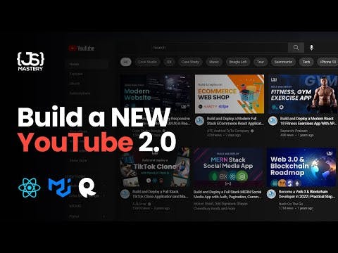 Build and Deploy a Modern YouTube Clone Application in React JS with Material UI 5 | RapidAPI