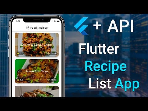 Create a Recipe List App using Flutter and API