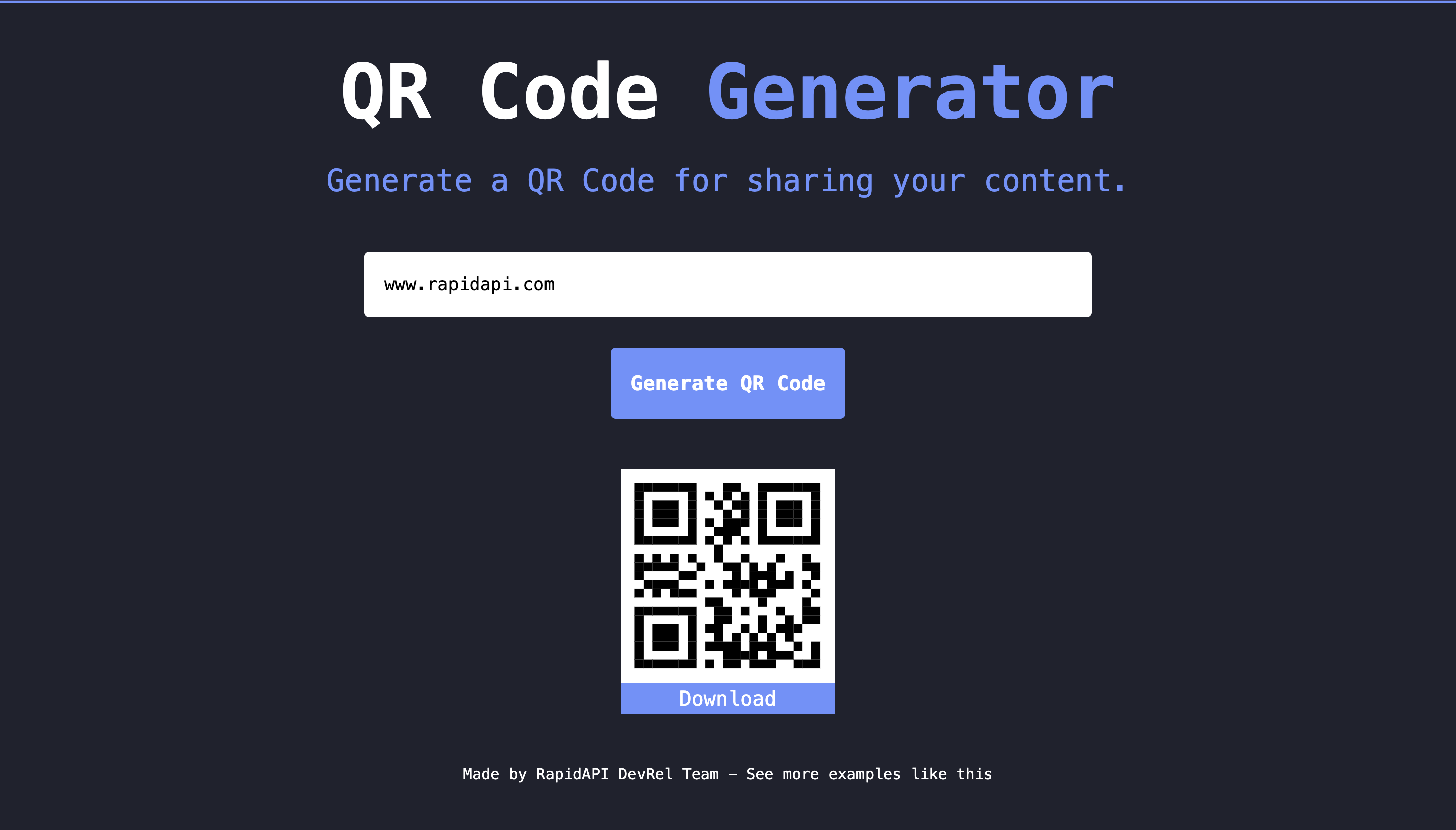 QR code generator app