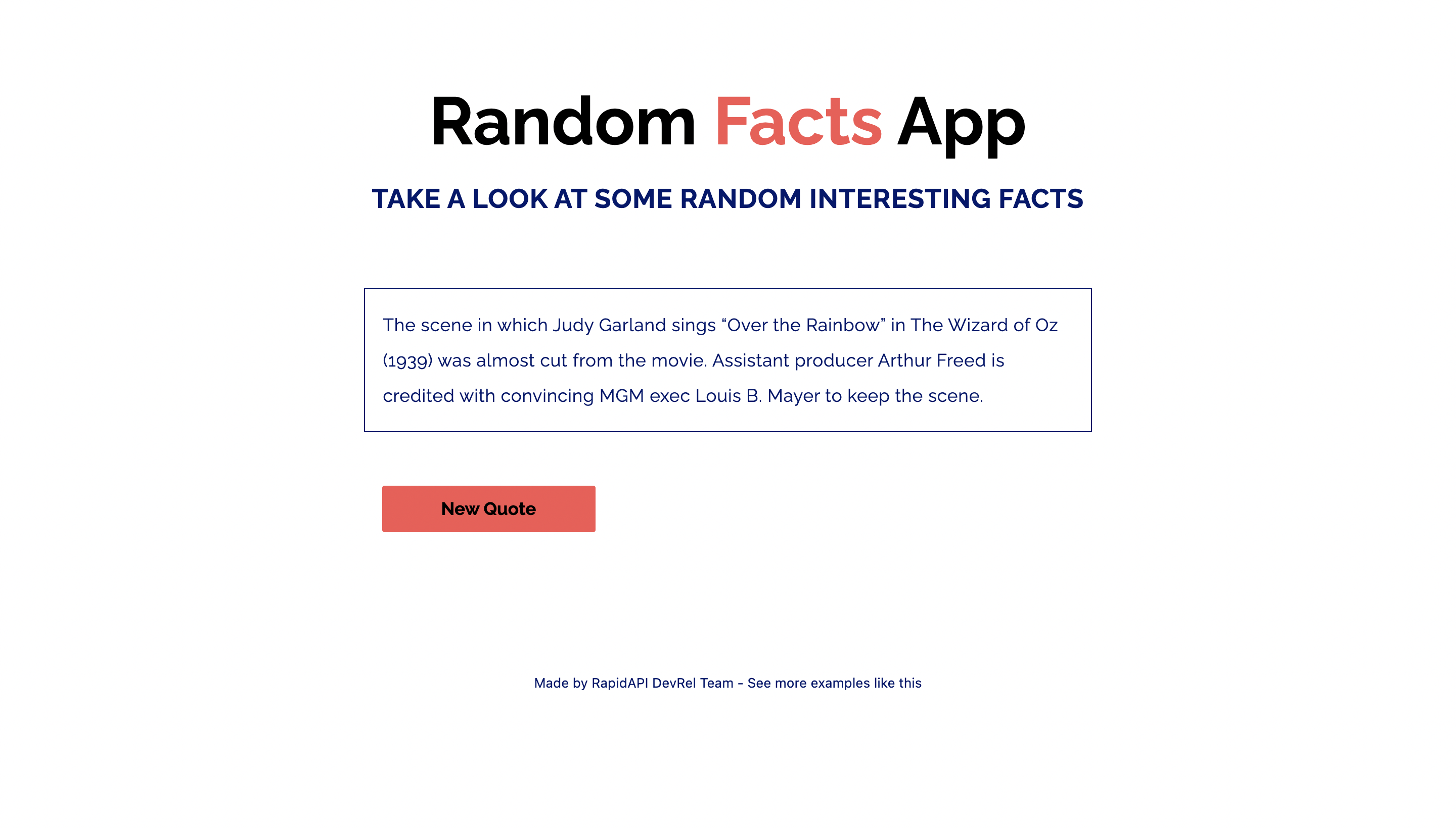 Random facts app