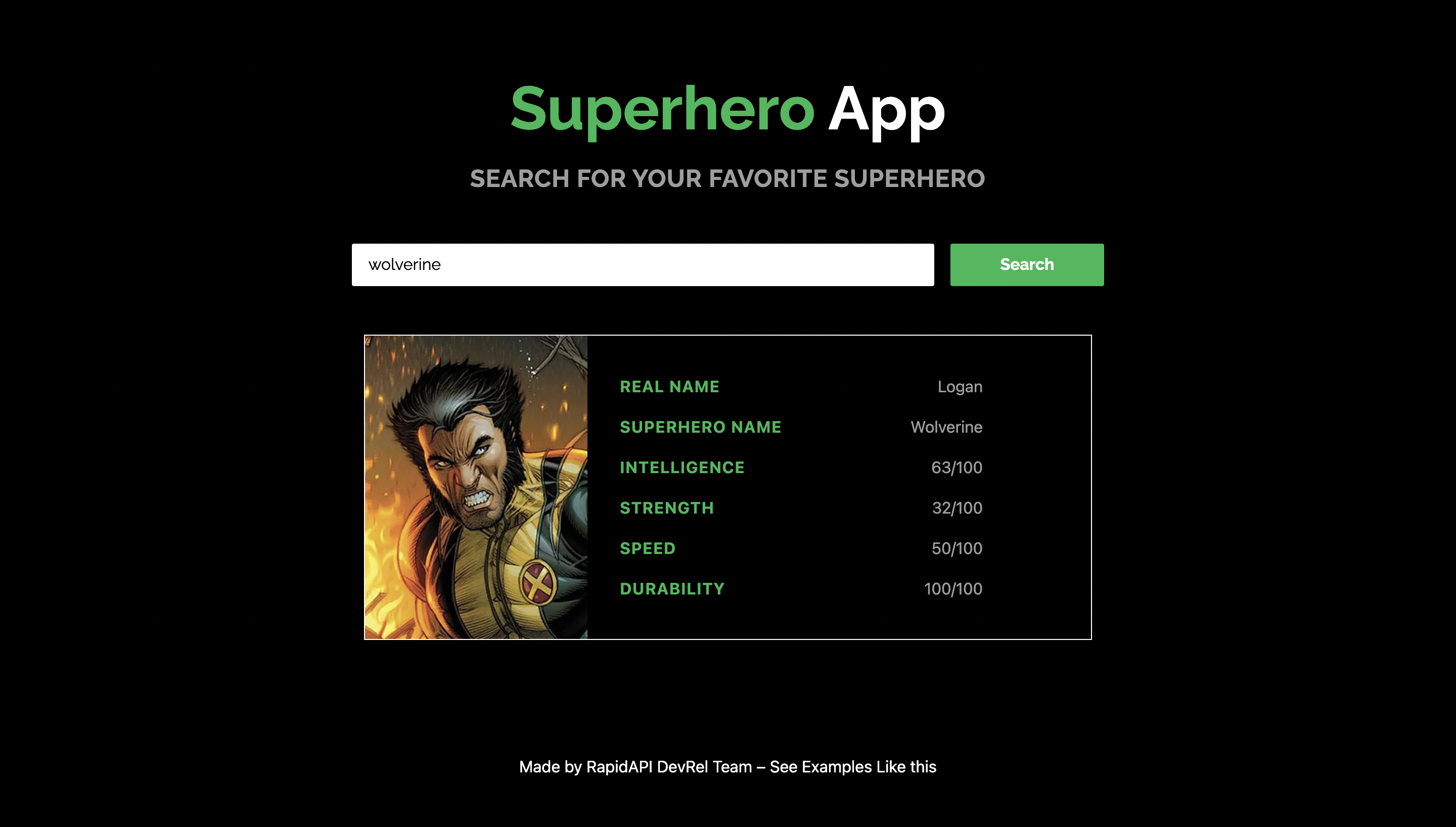 Superhero app