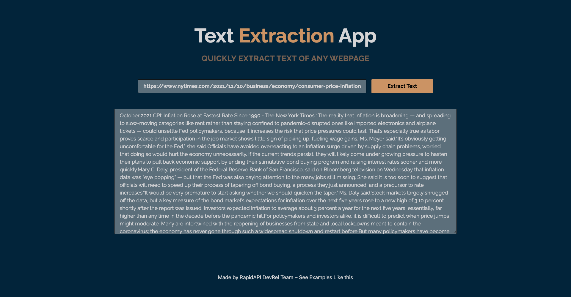 Text extraction app