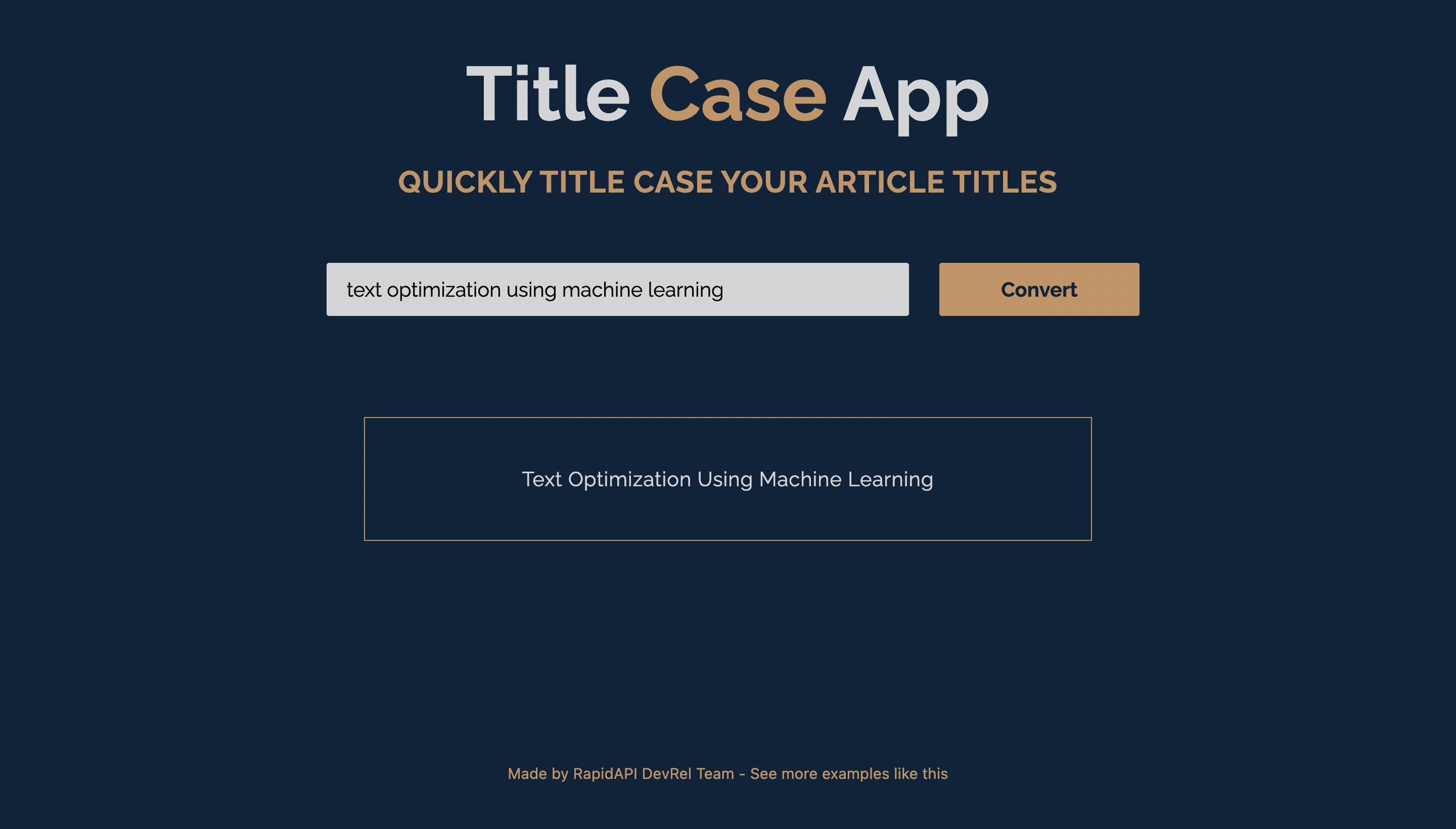 Title Case App