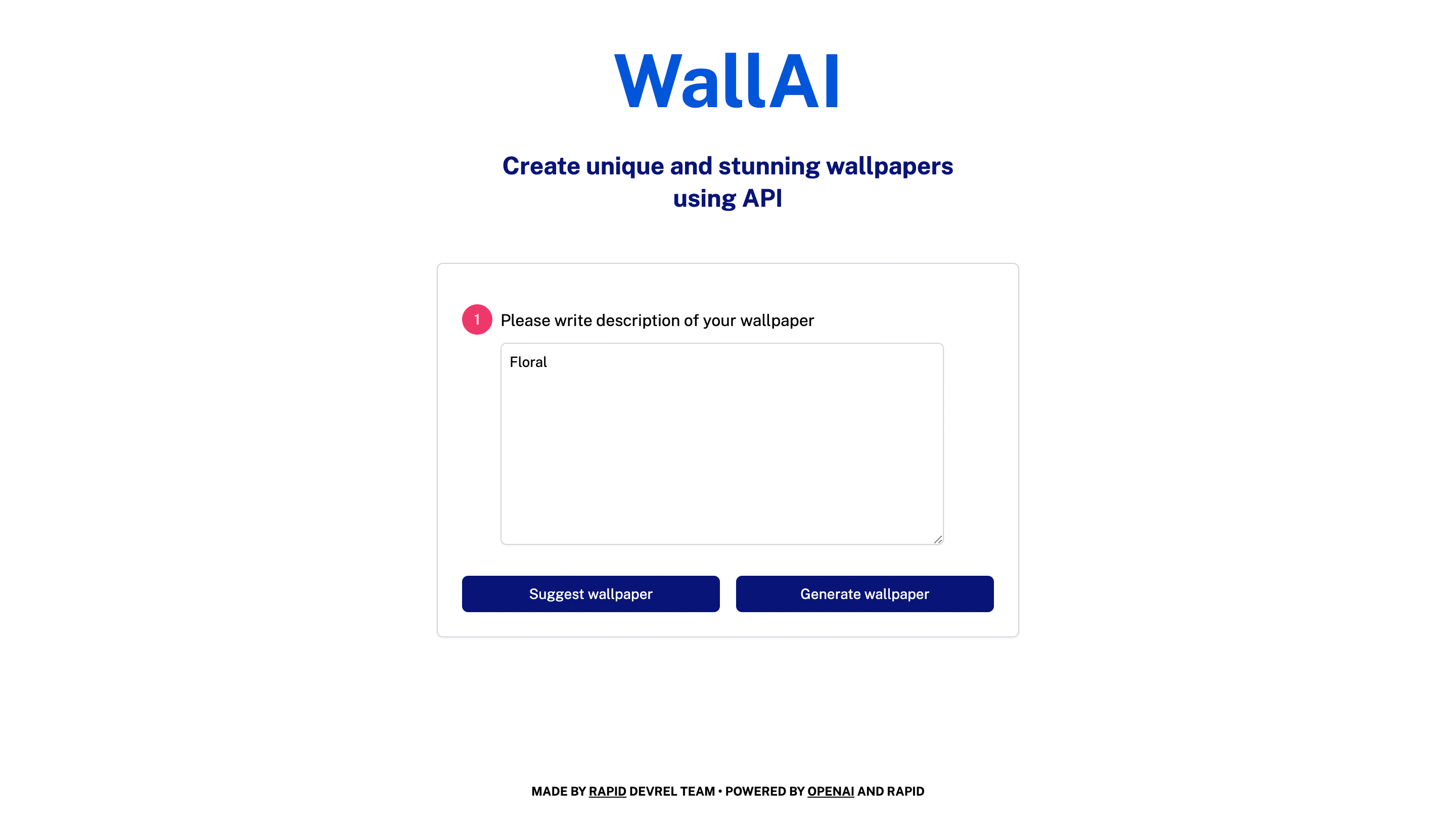 AI Wallpaper Generator App