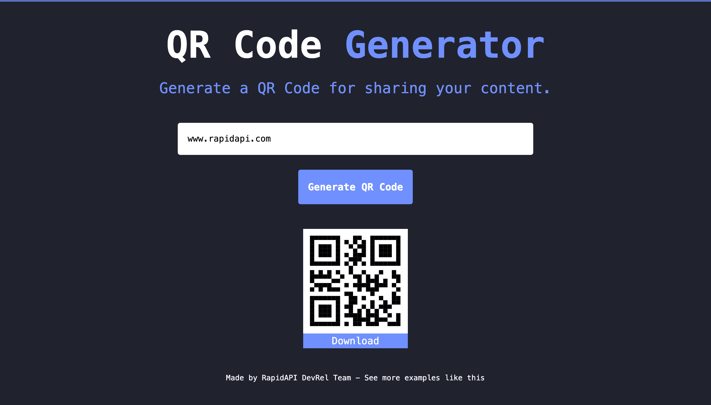 QR code generator app