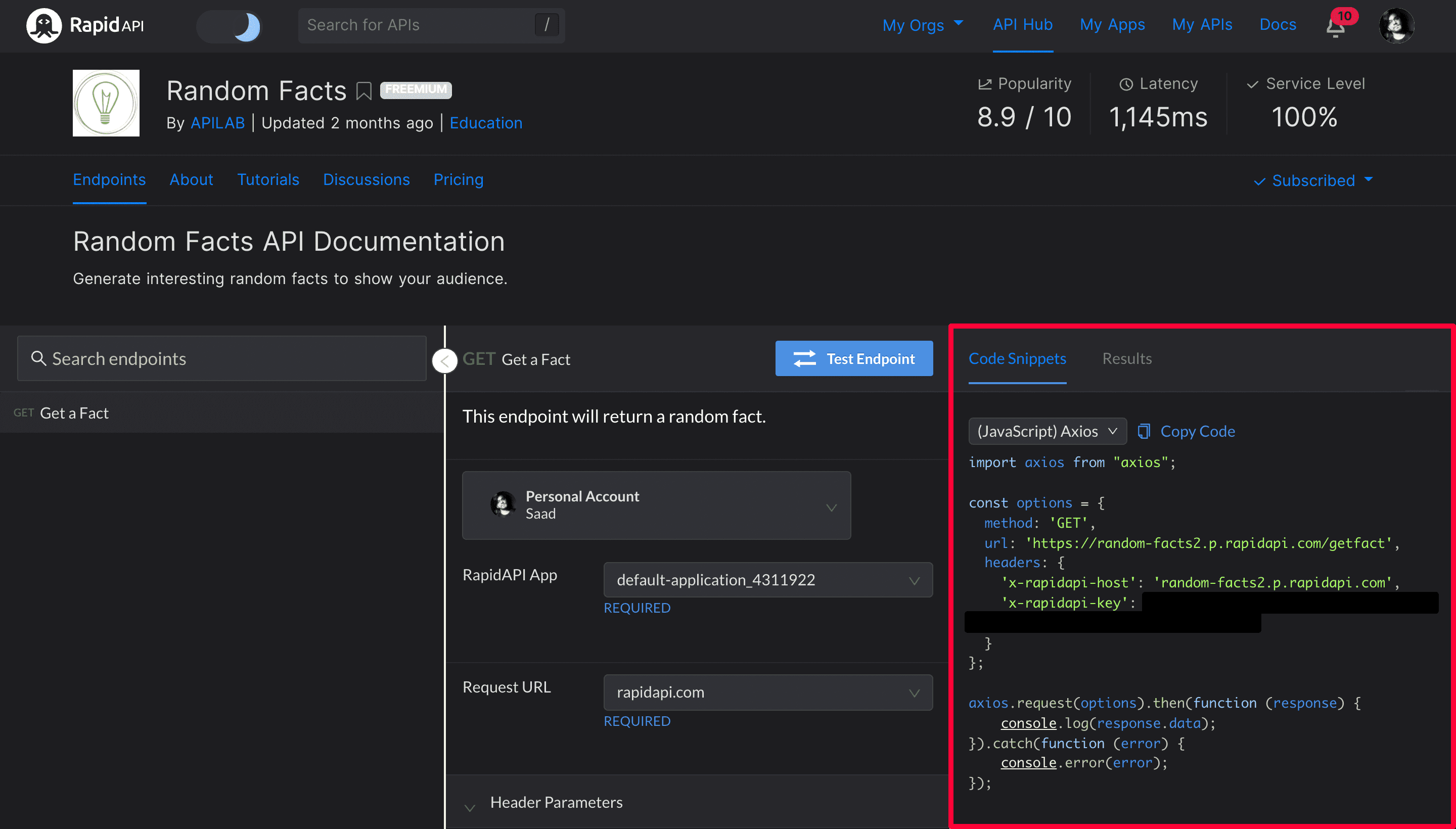 Fetching data using (JavaScript) fetch