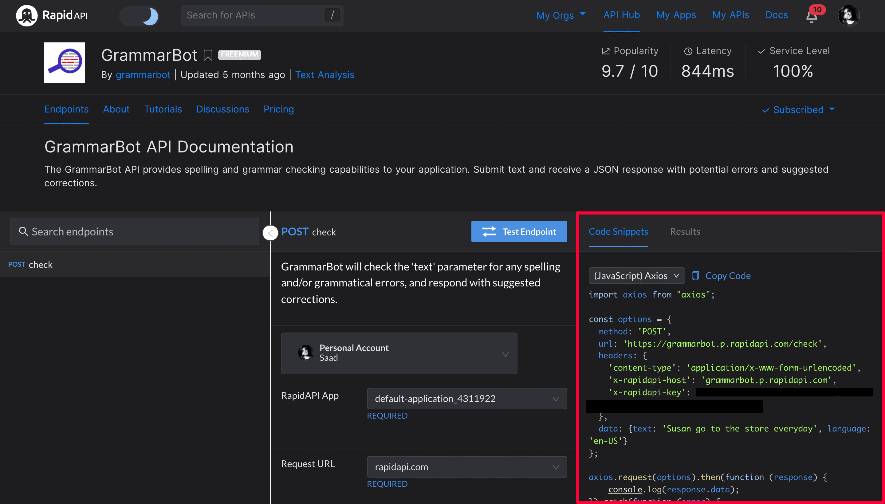 Fetching data using (JavaScript) Axios