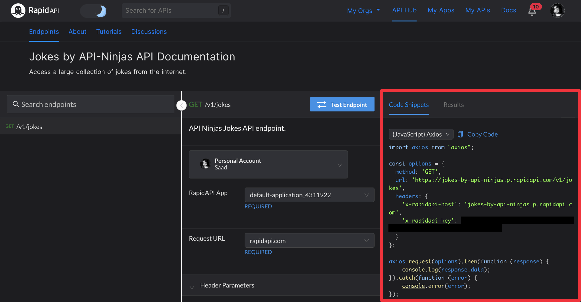 Fetching data using (JavaScript) Axios